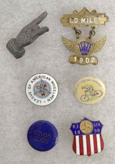 Appraisal: Lot Medals and Button R I Division Worcester Celluloid Enamel