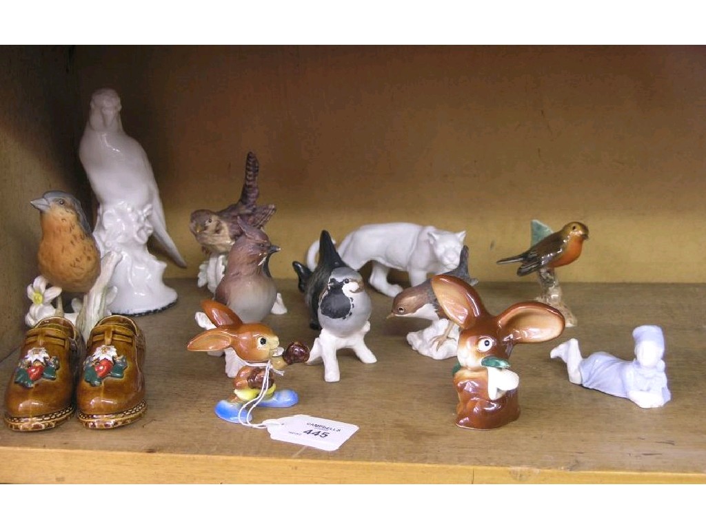 Appraisal: Twelve various Goebel ceramic animal ornaments together with a porcelain