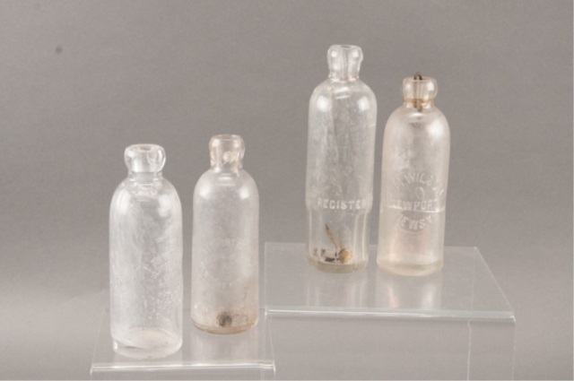 Appraisal: Four Glass Bottles from Newport News Virginia Includes J M