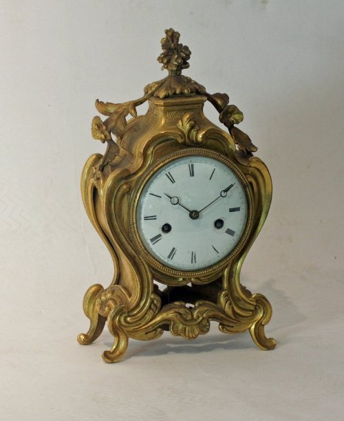 Appraisal: A th Century French ormolu mantel clock the case with