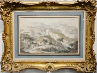 Appraisal: Claude Louis Chatelet - The Valley Diana Salerno Landscape watercolor