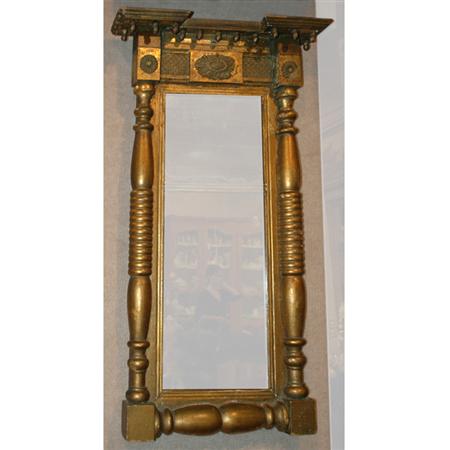 Appraisal: American Empire Style Gilt-Wood Mirror Estimate -