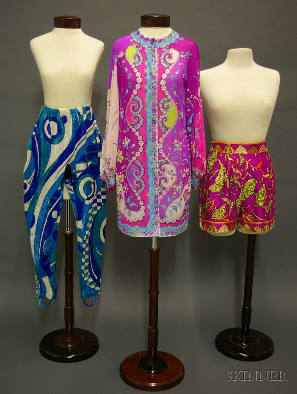 Appraisal: Three Pieces of Vintage Emilio Pucci Clothing s including a