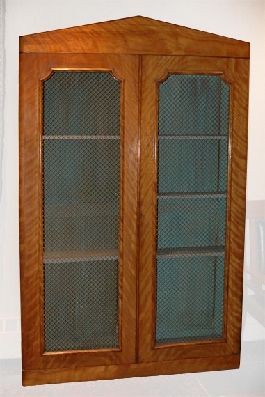 Appraisal: Biedermeier Style Wire Door Fruitwood Bibliotheque Estimate -