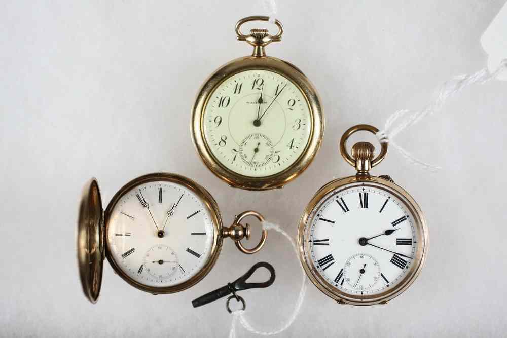 Appraisal: POCKET WATCHES - Includes a K gold open face jewel