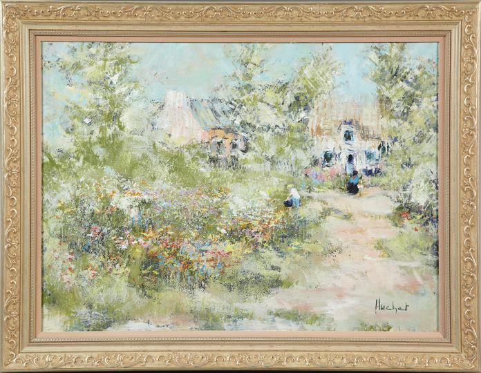 Appraisal: Emmanuel Urbain Huchet French b La Chaumiere oil on canvas