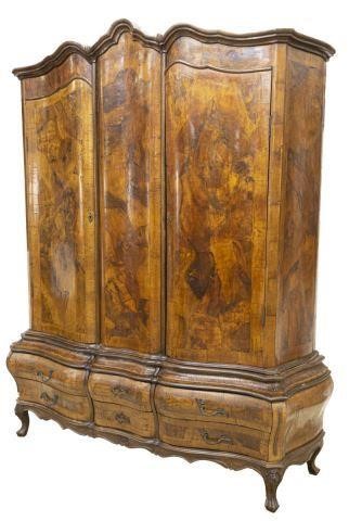 Appraisal: Italian Venetian armoire early th c in a patchwork burled