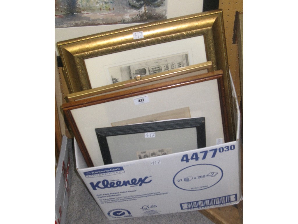 Appraisal: Lot comprising ten various etchings and prints ten