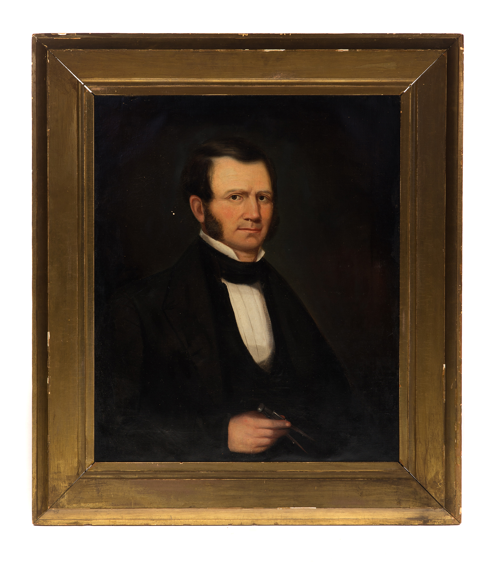 Appraisal: PORTRAIT OF A MAN AMERICAN SCHOOL ND QUARTER- TH CENTURY