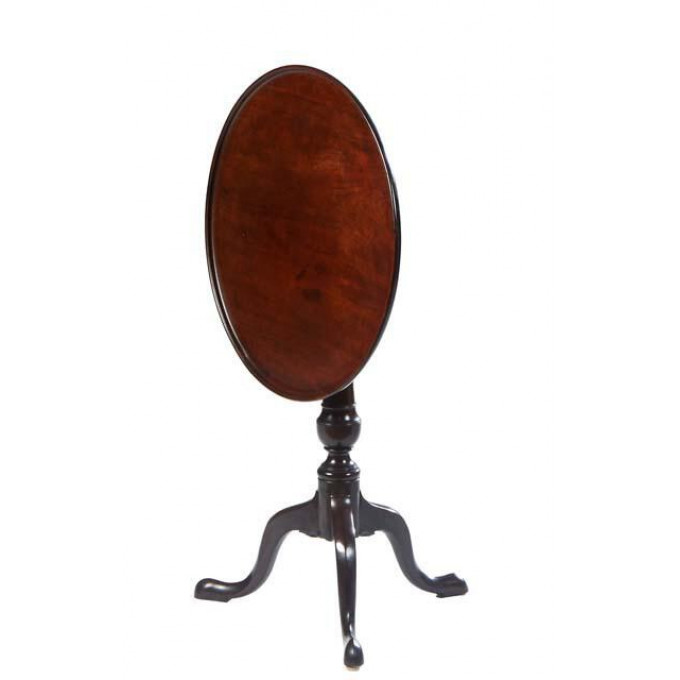 Appraisal: English Carved Mahogany Queen Anne Style Tilt Top Tea Table