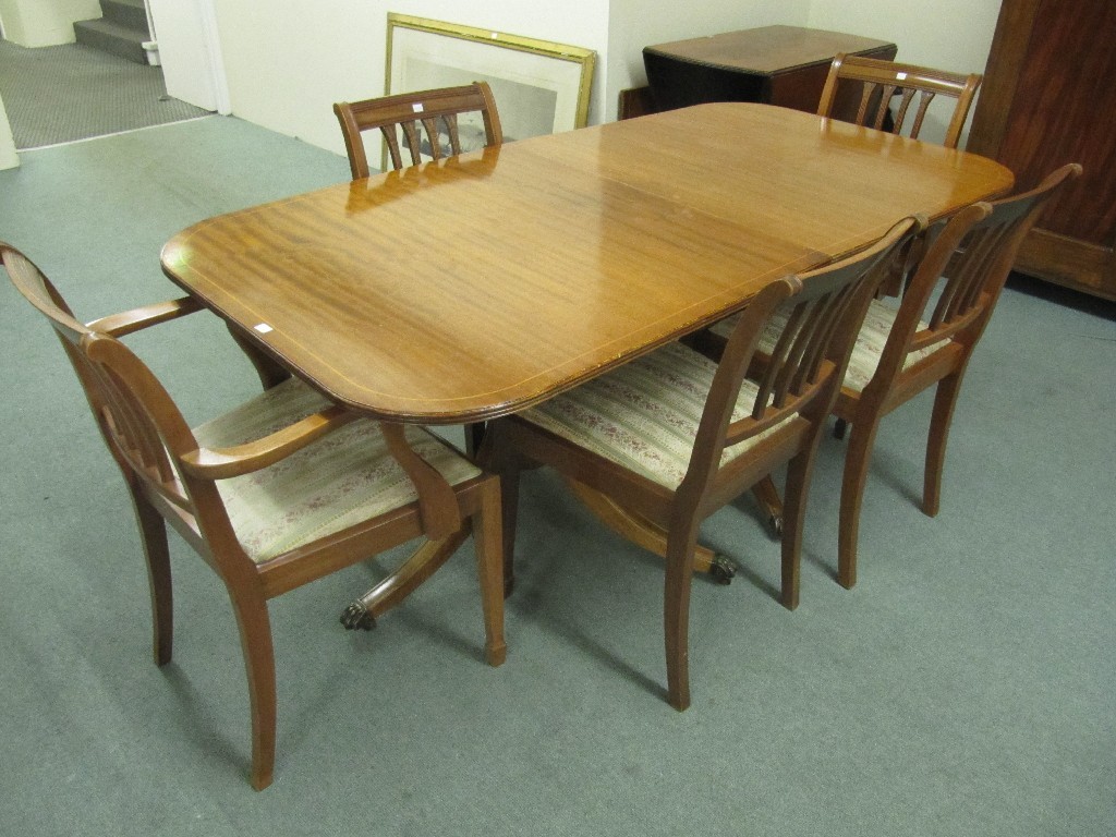 Appraisal: Reproduction dining room suite and two occasional tables ten pieces