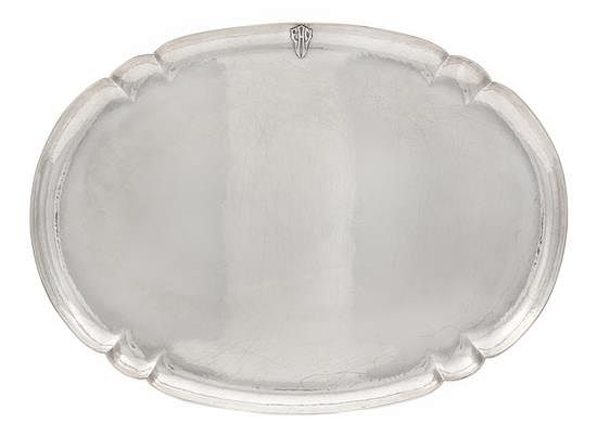 Appraisal: An American Arts and Crafts Silver Platter Art Silver Shop