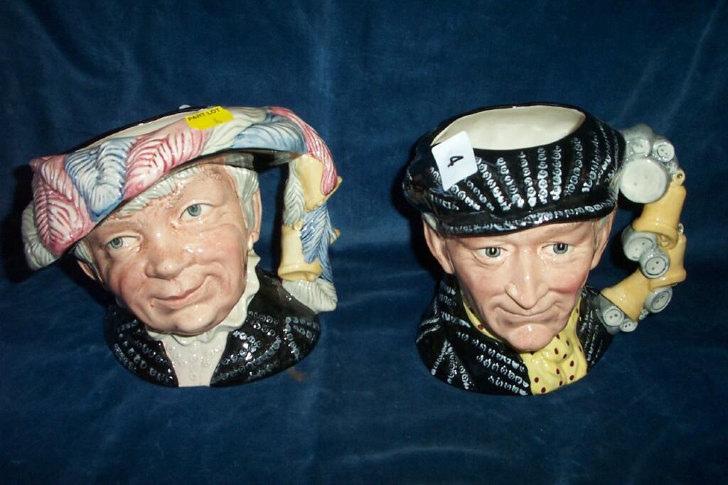 Appraisal: A pair of large Royal Doulton character jugs Pearly King