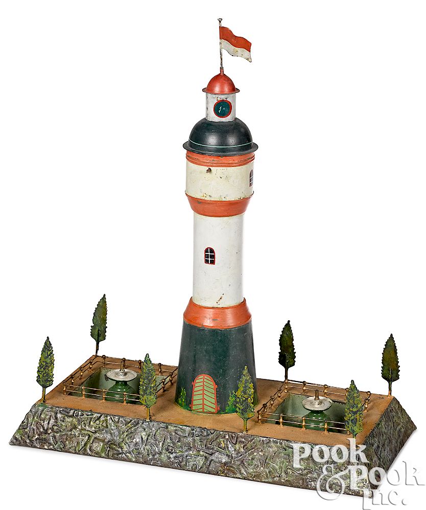 Appraisal: Doll Cie lighthouse steam toy accessory Doll Cie painted and