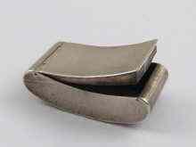 Appraisal: A small silver curved snuff box Birmingham measuring approx cm