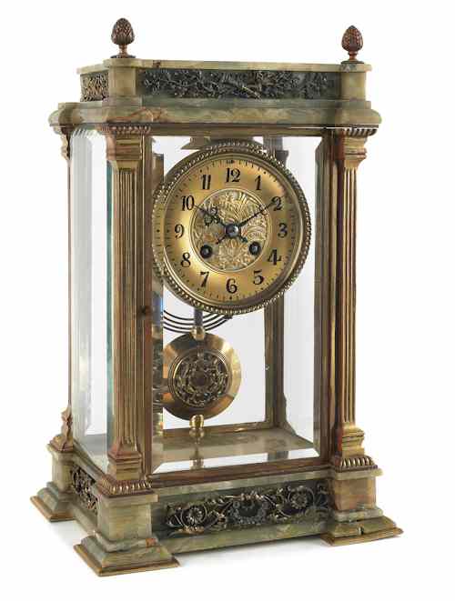 Appraisal: French ormolu mounted mantle clock early th c h