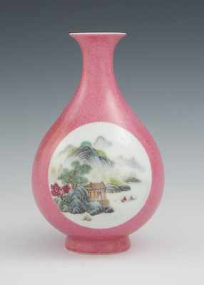 Appraisal: A Fine Chinese Pink Vase Guangxu Period - A thinly