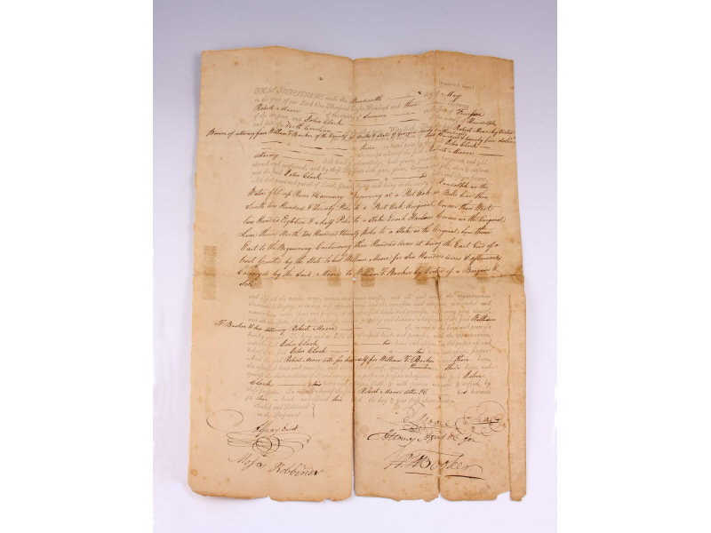 Appraisal: Early North Carolina Land Deed conveying a tract of land