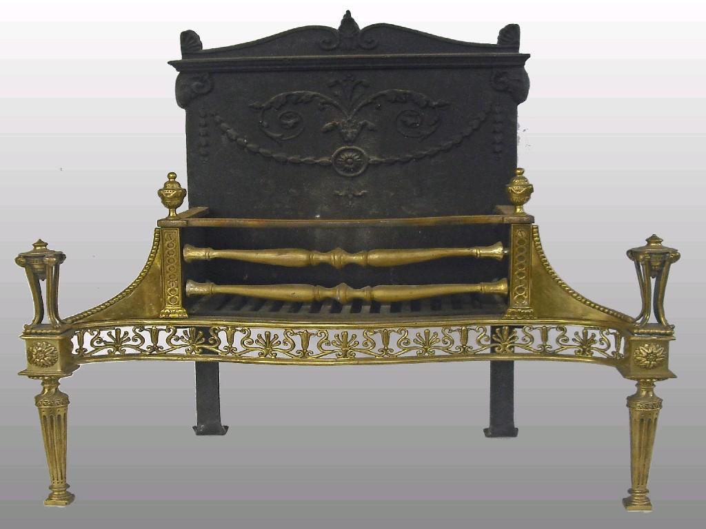 Appraisal: Good Regency style fire basket attributed to Crowther of London