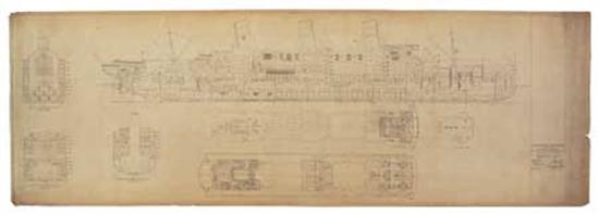 Appraisal: UNITED STATES LINES Leviathan Enormous cut-away view of the ship