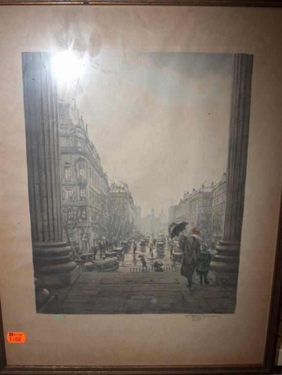 Appraisal: Tavik Frantisiek Simon Czech th century Paris in the Rain