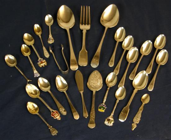 Appraisal: Various silver flatware nineteen tea spoons three table spoons fork