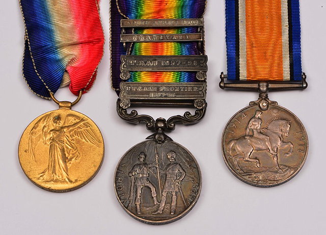 Appraisal: AN INDIAN CAMPAIGN MEDAL dated awarded to Private E Harper