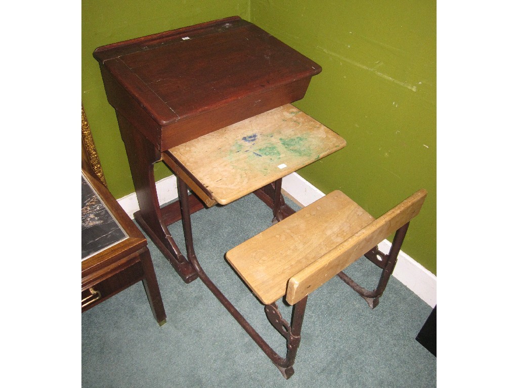 Appraisal: Lot comprising two school desks