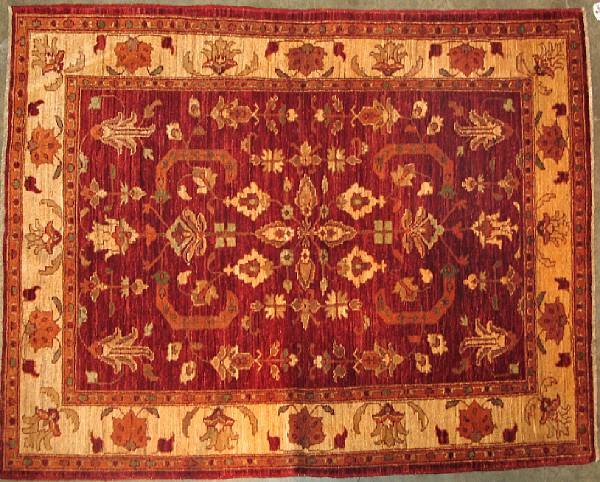 Appraisal: An Afghan rug size approximately ft x ft