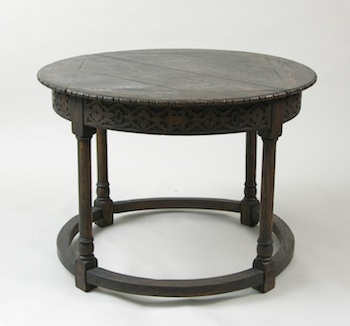 Appraisal: An English Style Oak Table ca th th Century An