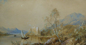 Appraisal: C Pearson th century- Carrick Castle Argyleshire watercolour heightened with