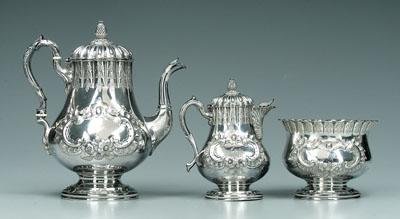 Appraisal: E amp D Kinsey coin silver tea service - in