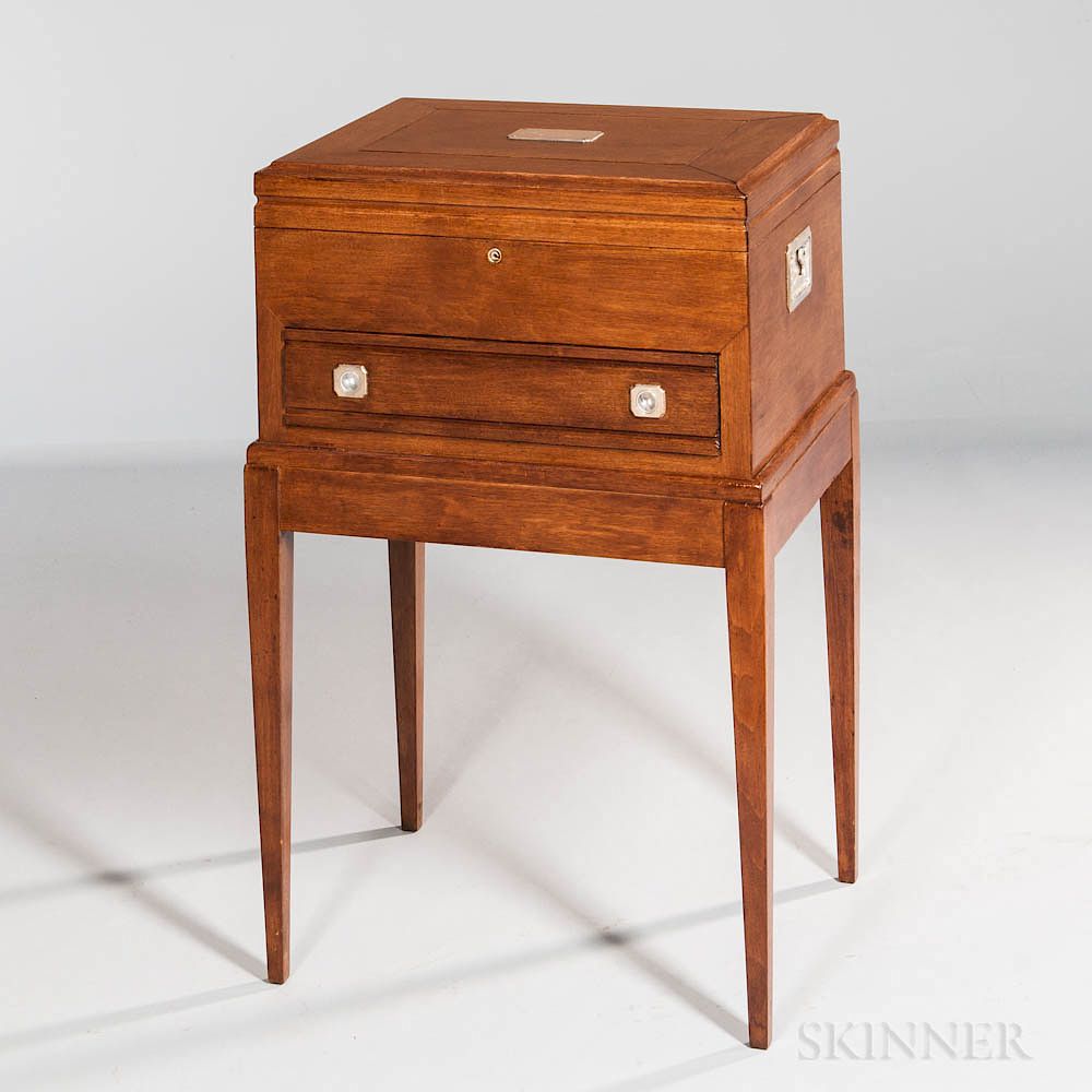 Appraisal: Mahogany Silver Chest on Stand Mahogany Silver Chest on Stand