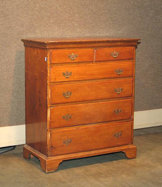 Appraisal: A Chippendale maple chest of drawers first half th century