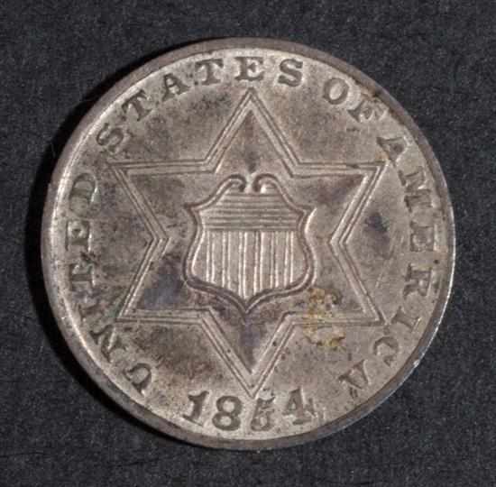 Appraisal: United States silver three-cent piece MS- Estimate - Register records