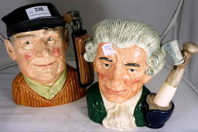 Appraisal: Royal Doulton Large Character Jug Golfer D and Apothcary D