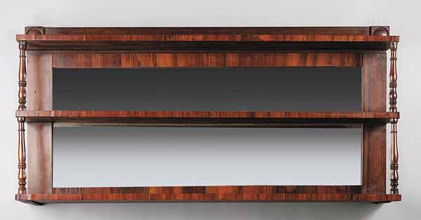 Appraisal: A Pair of Regency Mahogany Hanging Shelves early th c