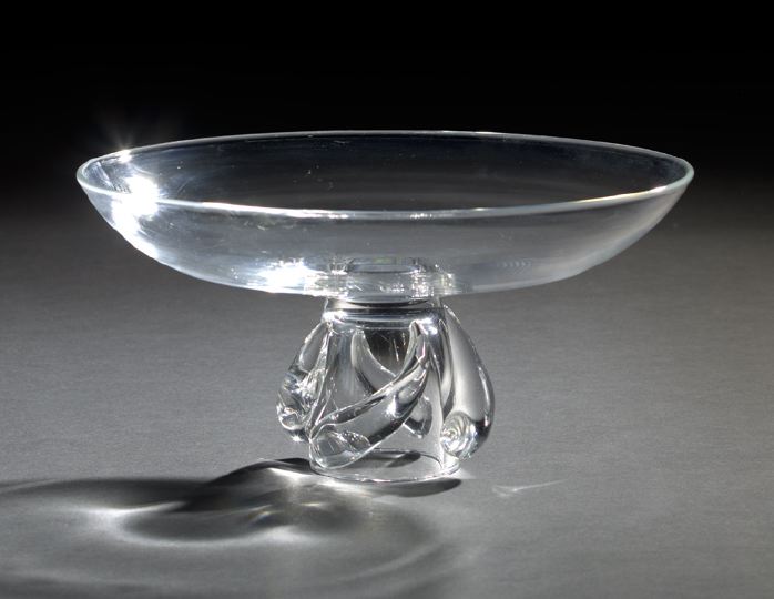 Appraisal: Steuben Glass Circular Footed Swirl Bowl the model designed by