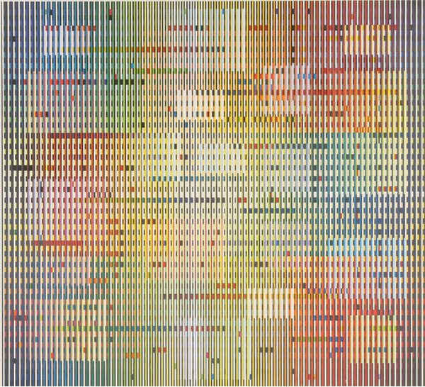 Appraisal: Yaacov Agam Israeli b geometric abstraction Op Art print x