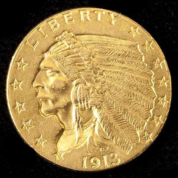 Appraisal: Gold Quarter Eagleuncertified g Almost Uncirculated light wear to high