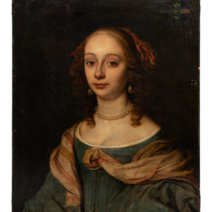 Appraisal: Continental School th th Century Portrait of a Ladyoil on