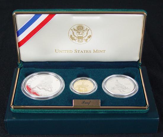 Appraisal: Three Piece Civil War Commemorative Proof Set Includes Gold coin