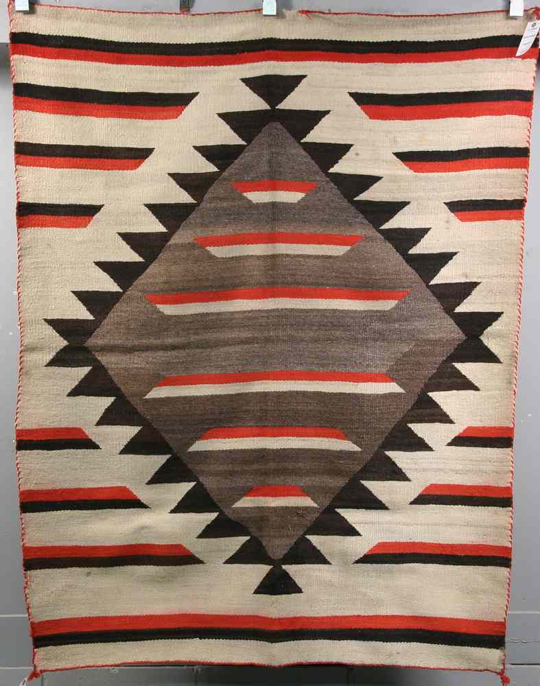 Appraisal: NAVAJO RUG - '- '' x - '' Navajo Wearing