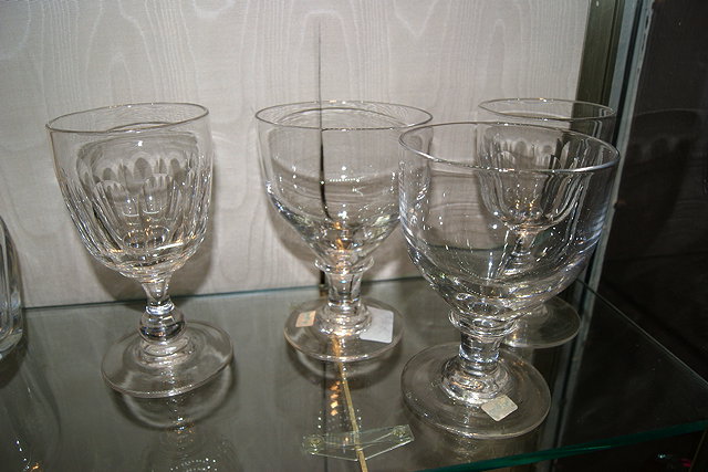 Appraisal: AN ENGLISH GLASS RUMMER circa and four other glass rummers