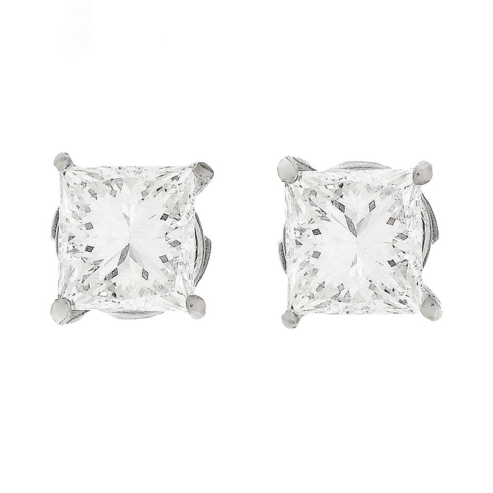 Appraisal: ct TW Diamond and K Gold Ear Studs GIA and