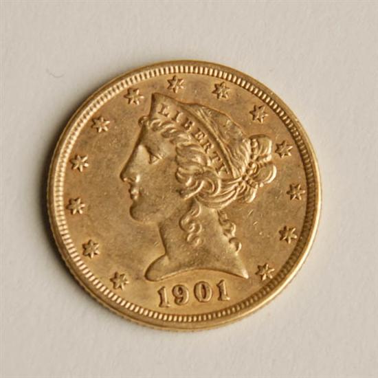 Appraisal: Coronet Five Dollar Gold Piece