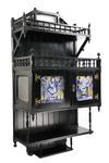 Appraisal: WALL CABINET - Aesthetic period Victorian black lacquered cabinet with