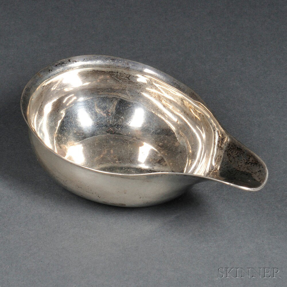 Appraisal: George III Sterling Silver Pap Boat London - maker's mark