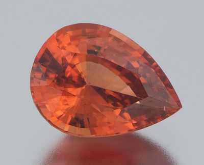 Appraisal: An Unmounted Malaya Garnet Carat Mixed pear cut x mm