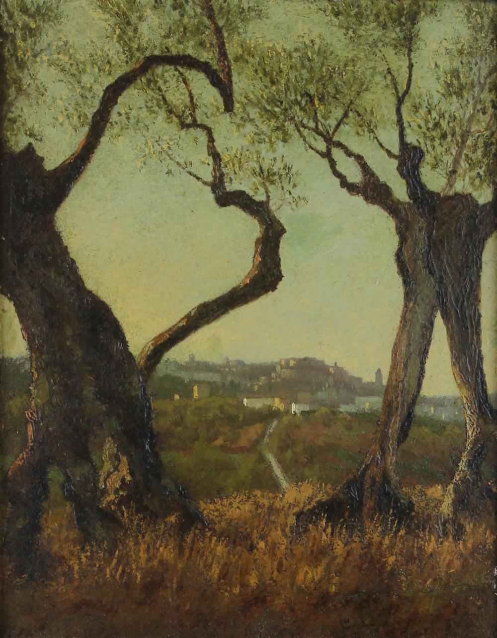 Appraisal: CONTINENTAL SCHOOL TH CENTURY EUROPEAN LANDSCAPE POSSIBLY ITALY Oil on